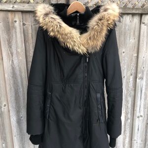 Sicily Black Long Parka Coat